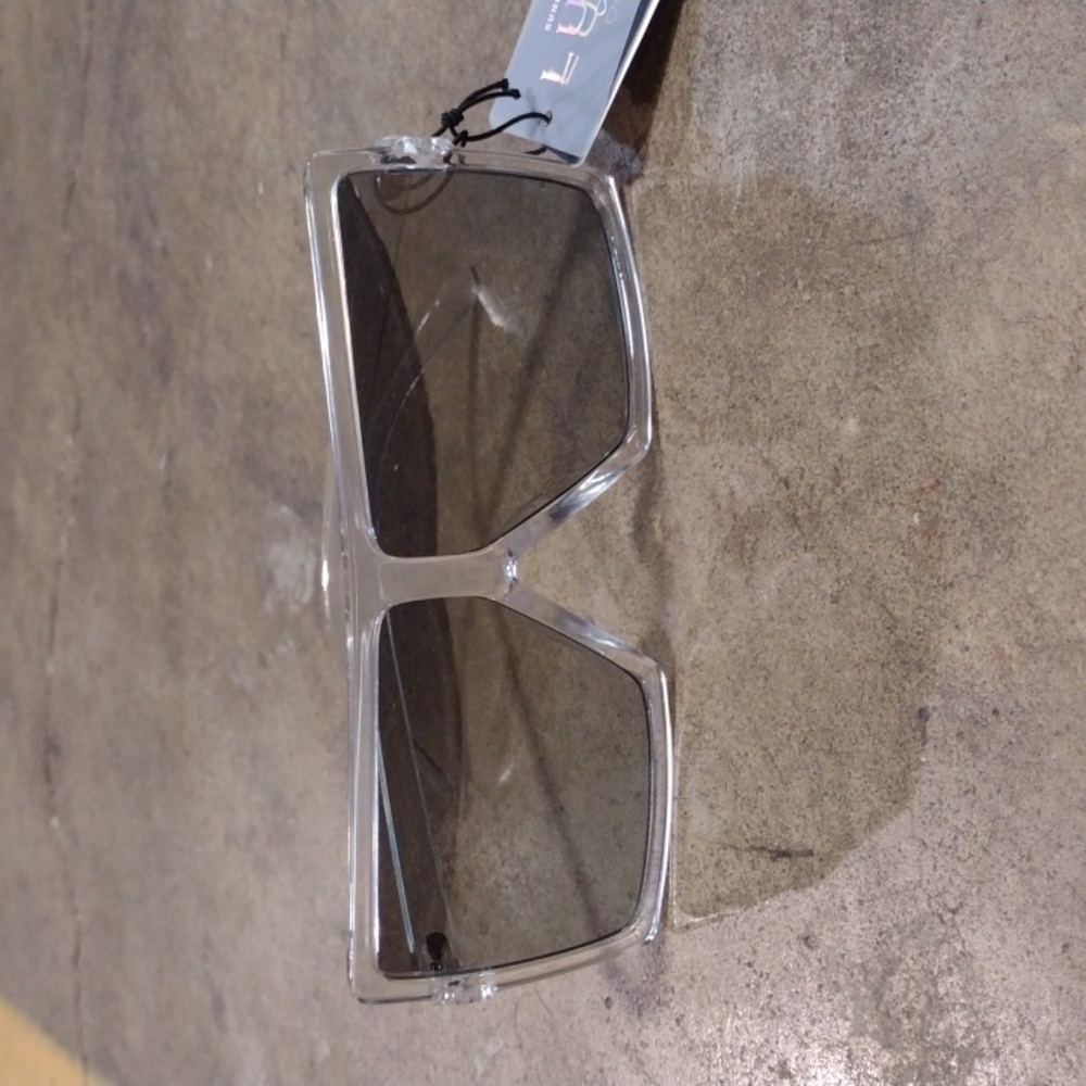 Clear Square Oversize Luxe Sunglasses